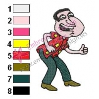 The Viewer Glenn Quagmire Family Guy Embroidery Design